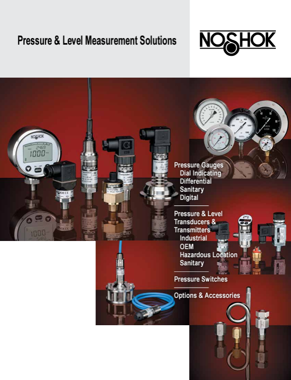 Noshok Pressure & Level Gauges Noshok Pressure & Level Gauges Catalog Cover