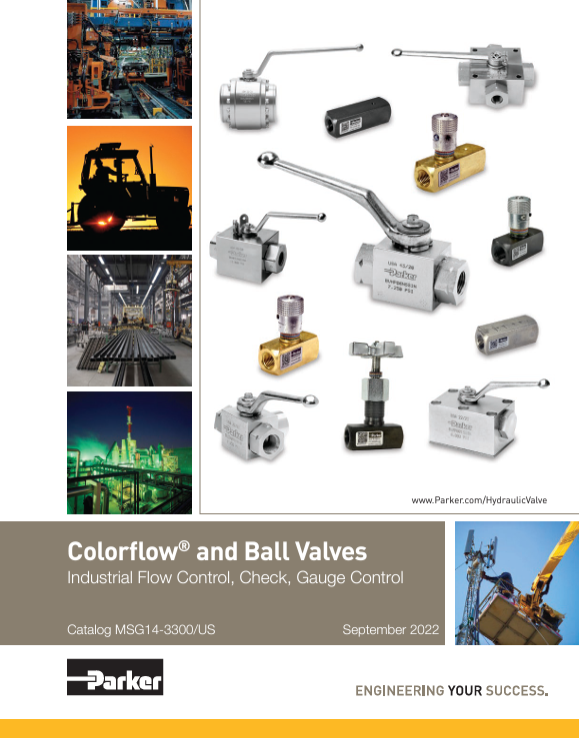 Parker Ball Valves & Flow Controls Parker Ball Valves & Flow Controls Catalog Cover