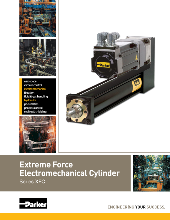 Parker Extreme Force Electromechanical Cylinders Parker Extreme Force Electromechanical Cylinders Catalog Cover