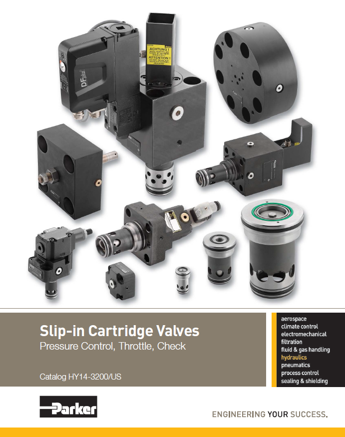 Parker Slip-in Cartridge Valves Parker Slip-in Cartridge Valves Catalog Cover