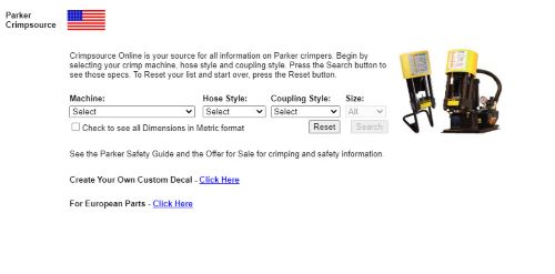 Parker Tracking System App Image Capture of Parker Tracking System App