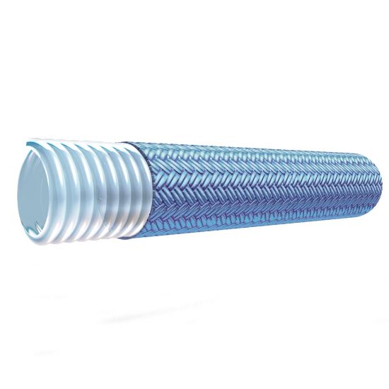 Picture of Convoluted PTFE Hose with Polypropylene Braid - PCW/PCB - 08-PCW