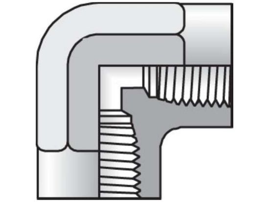 Picture of Pipe & Port 90° Elbow DD - 3/8 DD-B BP