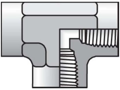 Picture of Pipe & Port Tee MMO - 1 MMO-B BP