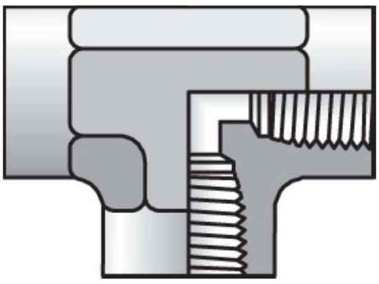 Picture of Pipe & Port Tee MMO - 1 MMO-B BP