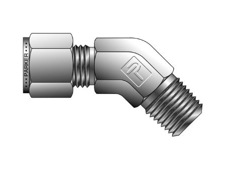 Picture for category CPI Inch Tube NPT Male 45° Elbow - VBZ