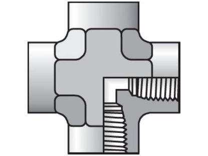 Picture of Pipe & Port Cross KMMOO - 1/2 KMMOO-B BP