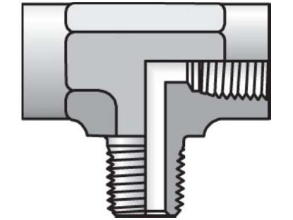 Picture of Pipe & Port Tee MMS - 1/2 MMS-B BP