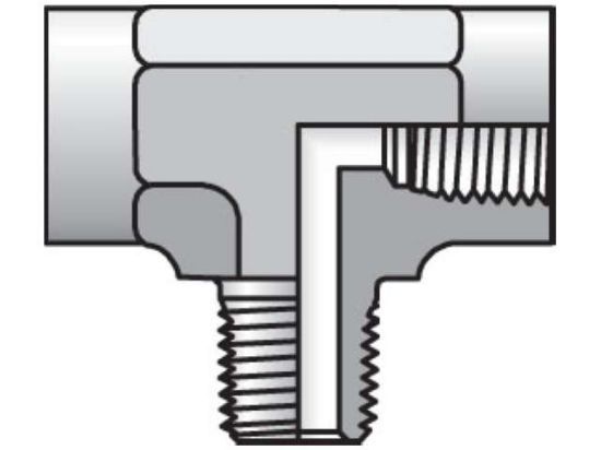 Picture of Pipe & Port Tee MMS - 1/2 MMS-B BP