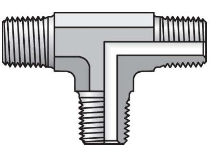 Picture of Pipe & Port Tee RRS - 1/2 RRS-B BP