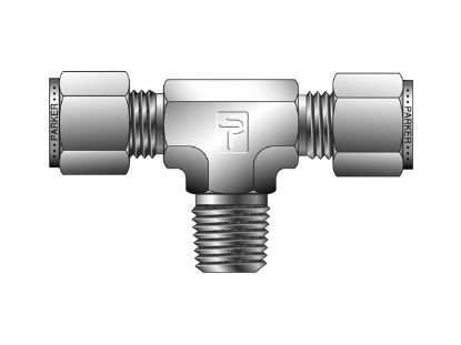 Picture of CPI Inch Tube NPT Male Tee - SBZ - 10-10-8 SBZ-B