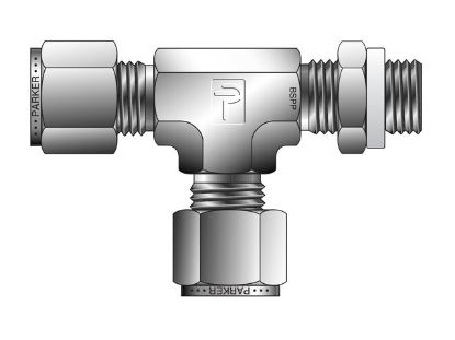 Picture of CPI Inch Tube Male Tee BSPP Straight Thread - R RBZ - 10-8R-10 RBZ-B