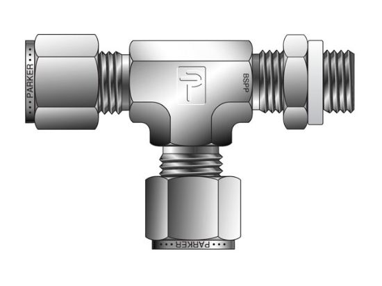 Picture of CPI Inch Tube Male Tee BSPP Straight Thread - R RBZ - 6-6R-6 RBZ-B