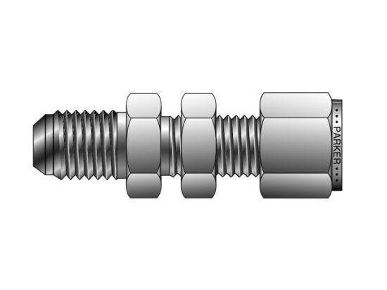 Picture of A-LOK 37° Tube 37° Flare Bulkhead Connector - XABC - 10XABC10-S