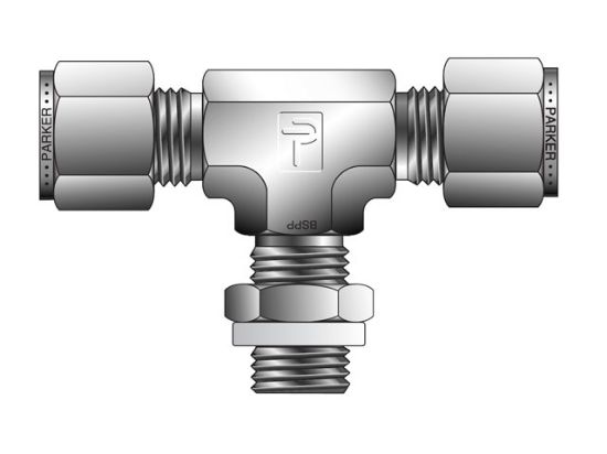 Picture of A-LOK Inch Tube Male Tee BSPP Straight Thread - MBT R - 16MBT16R-316