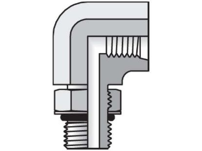 Picture of Pipe & Port 90° Elbow AOEG5 - 16 AOEG5-S V0894