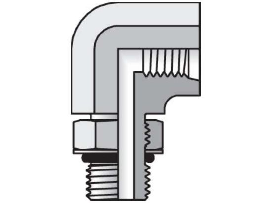 Picture of Pipe & Port 90° Elbow AOEG5 - 6 AEG5-S
