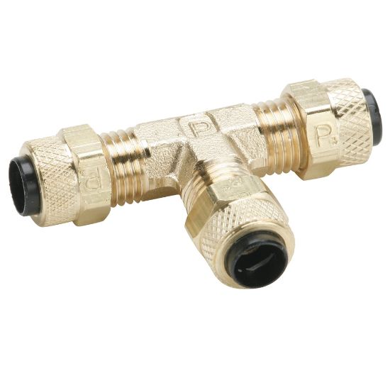 Picture of Brass Compression Fittings for Thermoplastic and Soft Metal Tubing - Poly-Tite. - 164P-4