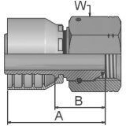 Picture of Crimp Style Hydraulic Hose Fitting - 43 Series Fittings - 1EA43-10-10