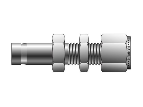Picture of CPI Inch Tube Tube End Bulkhead Adapter - T2H2BZ - 6-6 T2H2BZ-S