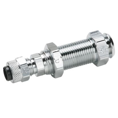 Picture of Chrome plated brass couplers for thermoplastic and soft metal tubing, Poly-tite - 392P-4-4