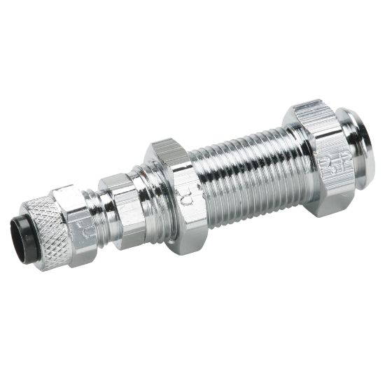 Picture of Chrome plated brass couplers for thermoplastic and soft metal tubing, Poly-tite - 392P-4-4
