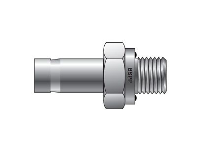 Picture of CPI Inch Tube BSPP Tube End Male Adapter with ED Seal - R-ED T2HF - 4-4R-ED T2HF-B