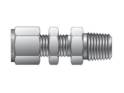 Picture of CPI Inch Tube NPT Male Bulkhead Connector - FH2BZ - 4-6 FH2BZ-B