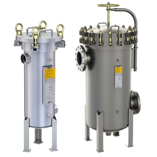 Picture of FULFLO SB BAG FILTER VESSELS | CARBON STEEL, 304 & 316 STAINLESS STEEL ASME CODE DESIGN FOR PROCESS LIQUID FILTRATION - 4HSB12-3F