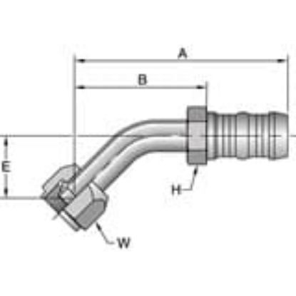 Picture of A/C Clip Air Conditioning Hose Fitting- 1A Series Fittings - 5H1A-10-10