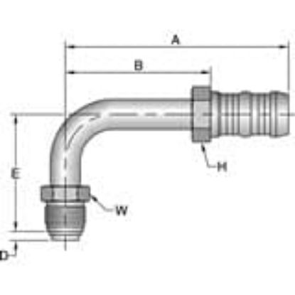 Picture of A/C Clip Air Conditioning Hose Fitting- 1A Series Fittings - 5K1A-10-10