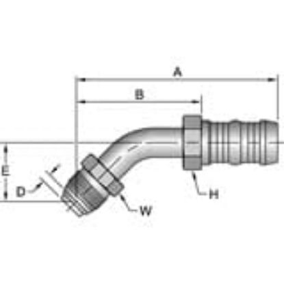 Picture of A/C Clip Air Conditioning Hose Fitting- 1A Series Fittings - 5R1A-10-10