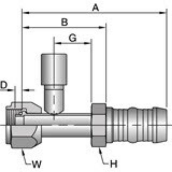 Picture of A/C Clip Air Conditioning Hose Fitting- 1A Series Fittings - 5S1A-10-16-PT