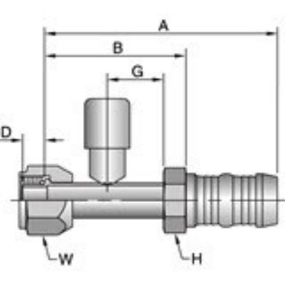 Picture of A/C Clip Air Conditioning Hose Fitting- 1A Series Fittings - 5S1A-6-6-PB