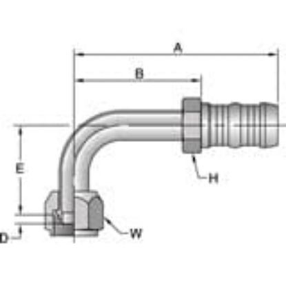 Picture of A/C Clip Air Conditioning Hose Fitting- 1A Series Fittings - 5T1A-10-10