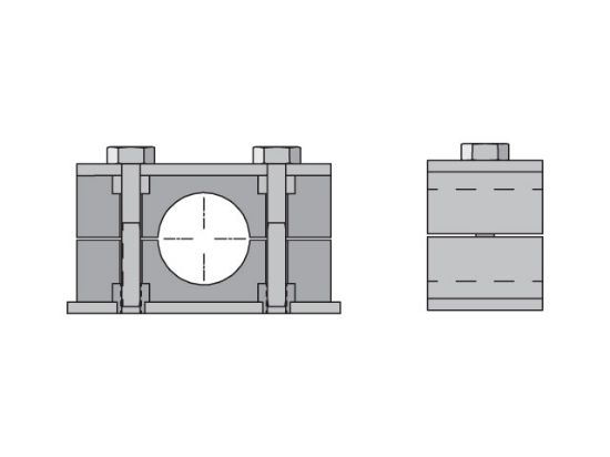 Picture of Inch Heavy Series Tube Clamp Halves - 6635-HPP