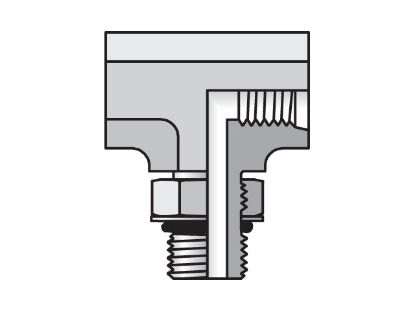 Picture of Pipe & Port Tee G5G5JAO - 8 G5G5JA-S