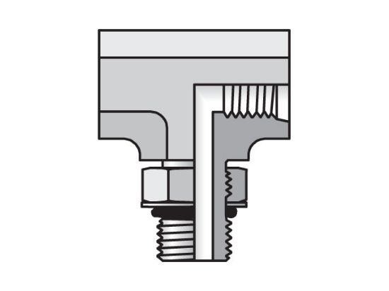 Picture of Pipe & Port Tee G5G5JAO - 8 G5G5JA-S