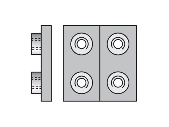 Picture of Metric Heavy Series APDC Double Weld Plate - APDC2X