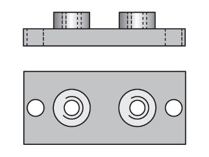 Picture of Metric Heavy Series APLC Weld / Screw Plate - APLC1X