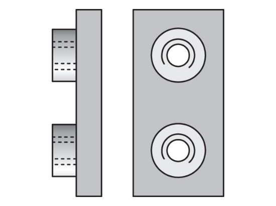 Picture of Metric Heavy Series APC Weld Plate - APC2X
