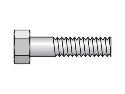 Picture of Inch Standard Series BCP Hex Head Bolt for Cover Plate - BCP-1-SS