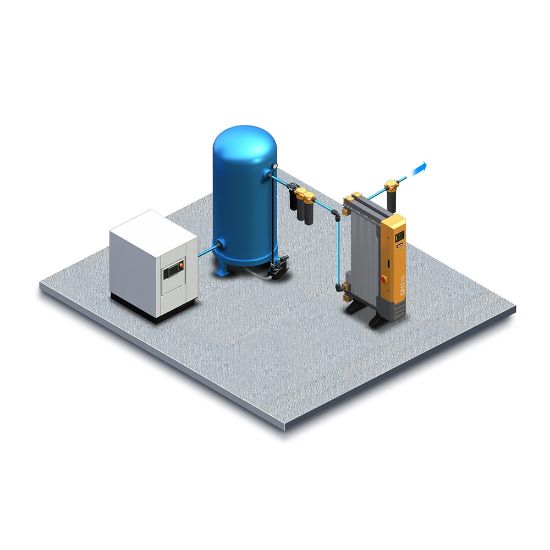 Picture of CDAS HL/LE 100-170 Large Flow Heatless Regeneration Compressed Air Treatment System - CDASHL130-70N13BC