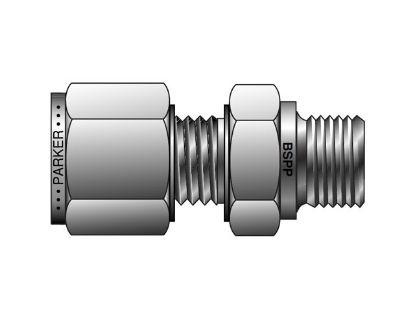 Picture of CPI Metric Tube BSPP Male Connector - FBZ - FBZ 10-1/2R-SS