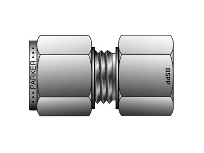 Picture of CPI Metric Tube BSPP Gauge Connector - GBZ GC - GBC 10-1/2GC-B