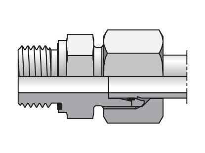 Picture of EO/EO-2 Straight, Male Connector - GE-R-ED - GE04LLRED71