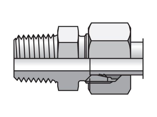 Picture of EO/EO-2 Straight, Male Connector - GE-NPT - GE08L1/4NPT71