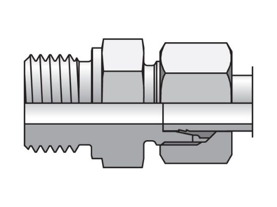Picture of EO/EO-2 Straight, Male Connector - GE-M - GE06LM71