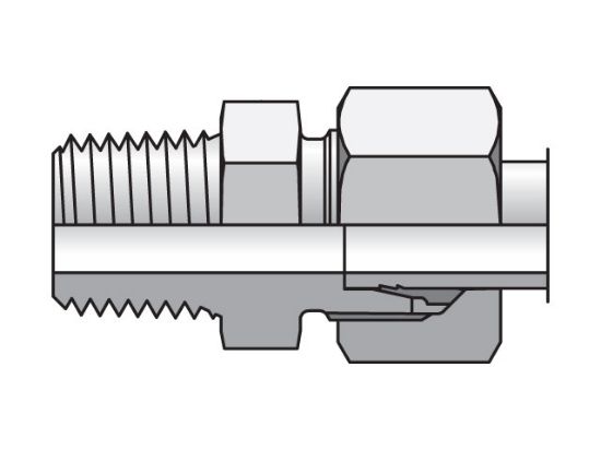 Picture of EO/EO-2 Straight, Male Connector - GE-R - GE06LR1/4CF