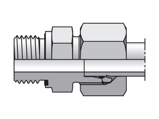 Picture of EO/EO-2 Straight, Male Connector - GE-M-ED - GE08ZLMED71